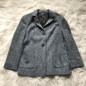 ST EMILE AQUA BLUE MARLED TWEED WOOL BLEND‎ BLAZER